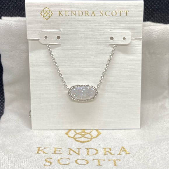 Kendra Scott Jewelry - New Kendra Scott Silver Elisa In Iridescent Drusy